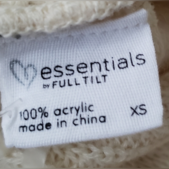 TILLY'S Knit With Esstl Lace-Up Back Cream Cardigan Sweater Size XS - Picture 4 of 4